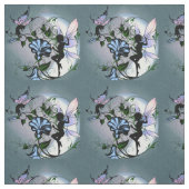 Morning Glory Shadow Fairy en Cosmic Cat Stof (Swatch)