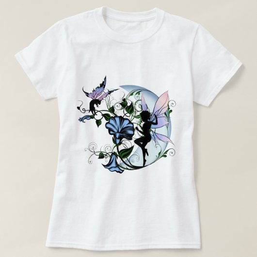 Morning Glory Shadow Fairy en Cosmic Cat T-shirt (Design voorkant)