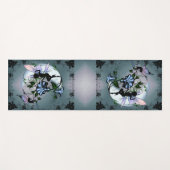 Morning Glory Shadow Fairy en Cosmic Cat Yogamat (Voorkant (horizontaal))