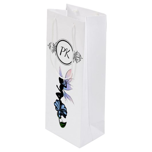 Morning Glory Shadow Fairy Wijn Cadeautas (Voorkant Gekanteld)