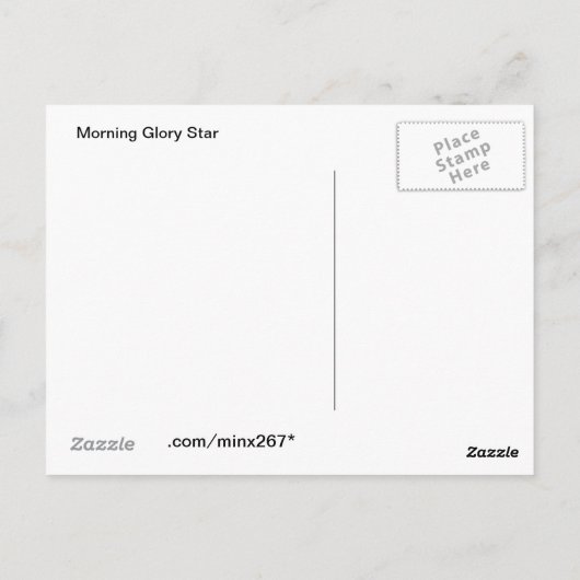 Morning Glory Star Briefkaart (Achterkant)