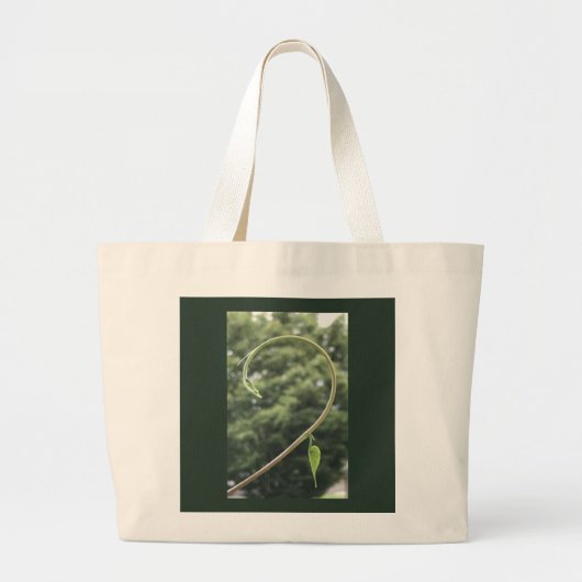 Morning Glory Tendril and Leaf Grote Tote Bag (Voorkant)