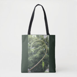 Morning Glory Tendril and Leaf Tote Bag