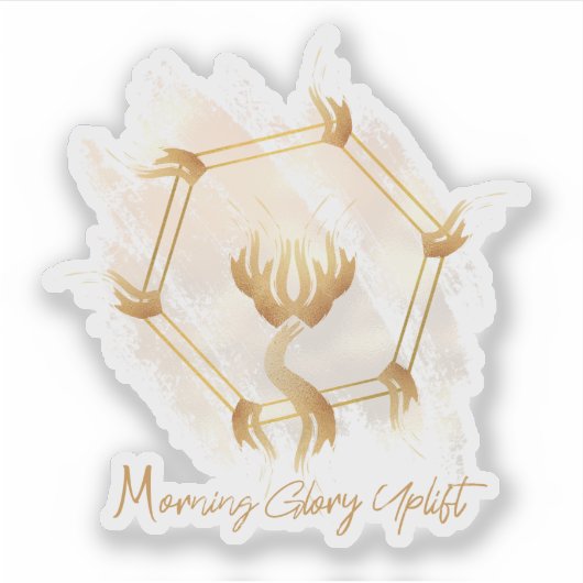 Morning Glory Uplift Logo Vinyl Sticker (Voorkant)