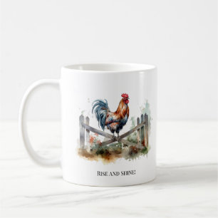 Morning Glory: Waterverf Haan, op maat Koffiemok
