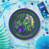 Morning Glory Wildflowers Gepersonaliseerd feest Papieren Bordje (Feest)