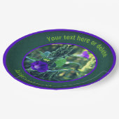 Morning Glory Wildflowers Gepersonaliseerd feest Papieren Bordje (Gekanteld)