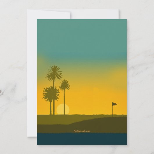 Morning Golfer Uitnodiging (Achterkant)