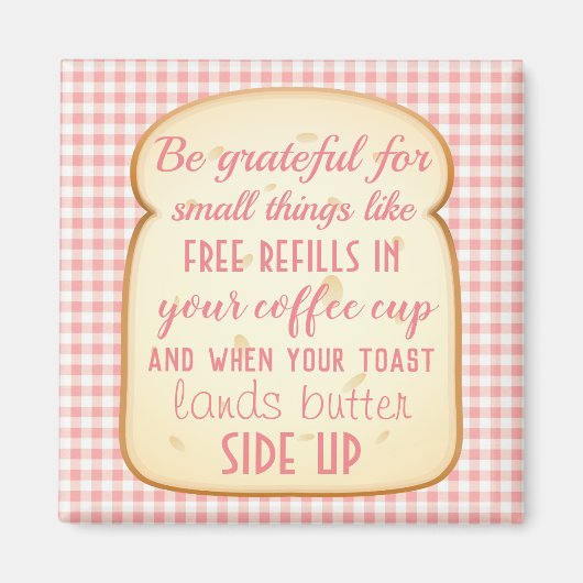 Morning Gratitude Quote Kitchen Magneet (Voorkant)