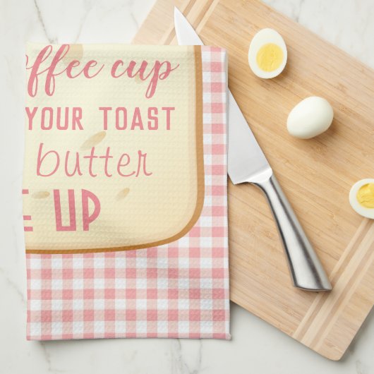 Morning Gratitude Quote Kitchen Theedoek (Quarter Fold)