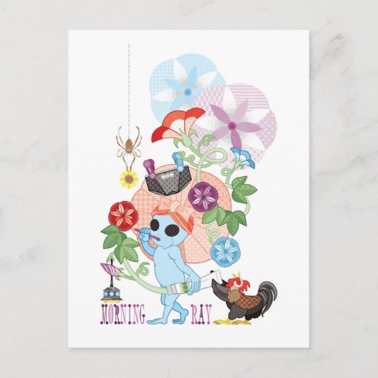 MORNING GREY ALIEN BRIEFKAART (Voorkant)