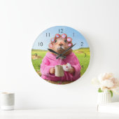 Morning Groundhog met ontbijtdonut en koffie Grote Klok (Huis)