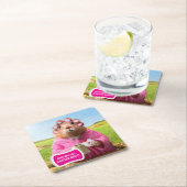 Morning Groundhog met ontbijtdonut en koffie Kartonnen Onderzetters (Insitu)