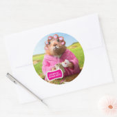 Morning Groundhog met ontbijtdonut en koffie Ronde Sticker (Envelop)