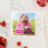 Morning Groundhog met ontbijtdonut en koffie Servetten (Insitu)