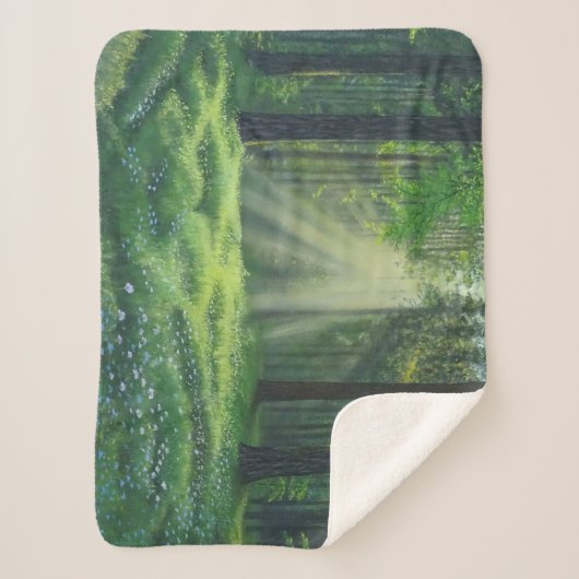 "Morning has broken" kleine sherpa deken (Voorkant)