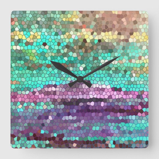 Morning heeft Broken Clock Vierkante Klok (Voorkant)