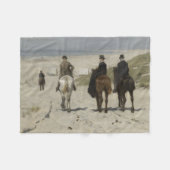 Morning Horse Ride op het strand (door Anton Mauve Fleece Deken (Voorkant (Horizontaal))