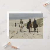 Morning Horse Ride op het strand (door Anton Mauve Kaart (Voorkant / Achterkant in situ)