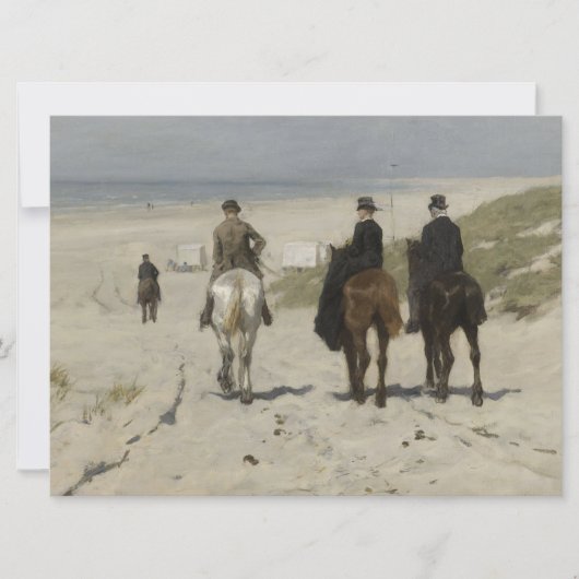 Morning Horse Ride op het strand (door Anton Mauve Kaart (Voorkant)