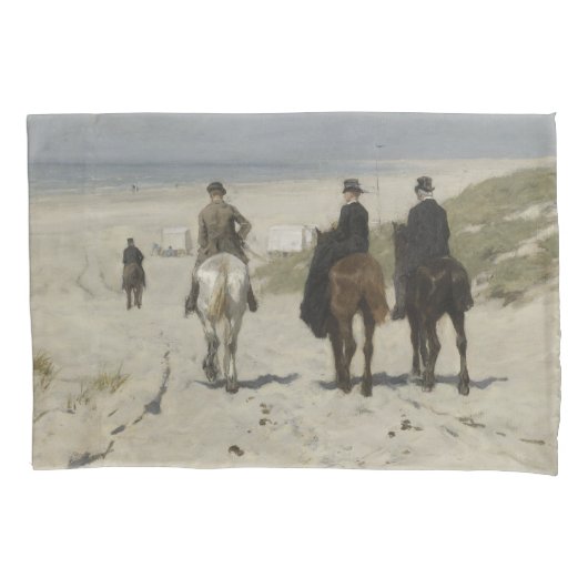 Morning Horse Ride op het strand (door Anton Mauve Kussensloop (Voorkant-Links)