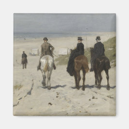 Morning Horse Ride op het strand (door Anton Mauve Magneet