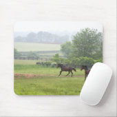 Morning Horses die Mousepad runnen Muismat (Met muis)