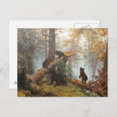 Morning in een dennenbos briefkaart (Voorkant / Achterkant)