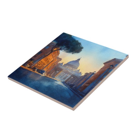 Morning in Rome Tegeltje (Zijkant)