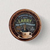 Morning Joe met Larry Ronde Button 3,2 Cm (Voorkant)