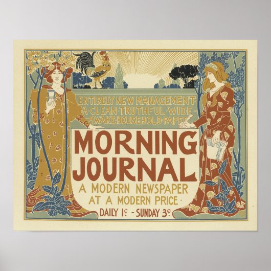 Morning Journal A Modern Newspaper Poster (Voorkant)