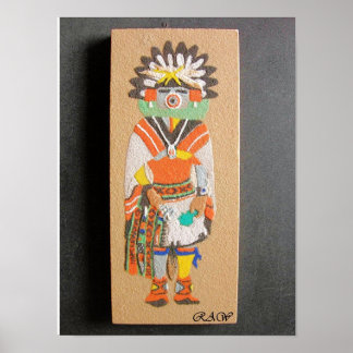 "Morning" Kachina en schilderdruk Poster
