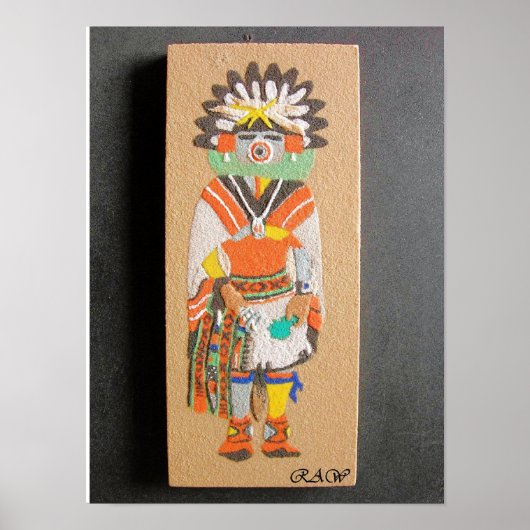 "Morning" Kachina en schilderdruk Poster (Voorkant)