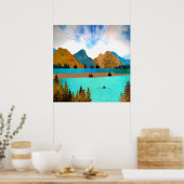 Morning Lake Roeier Poster (Keuken)