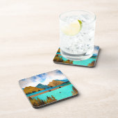 Morning Lake Rower Bier Onderzetter (Rechterzijde)