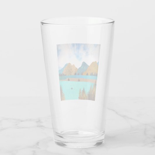 Morning Lake Rower Glas (Achterkant)