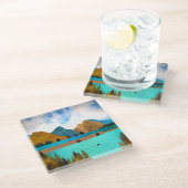 Morning Lake Rower Glazen Onderzetter (Schuin)