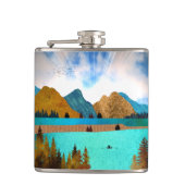 Morning Lake Rower Heupfles (Voorkant)