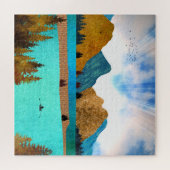 Morning Lake Rower Legpuzzel (Horizontaal)