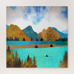 Morning Lake Rower Legpuzzel