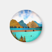 Morning Lake Rower Magneet (Voorkant)