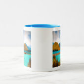 Morning Lake Rower Tweekleurige Koffiemok (Center)