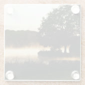 Morning Lake Scene coastercam Glazen Onderzetter (Achterkant)