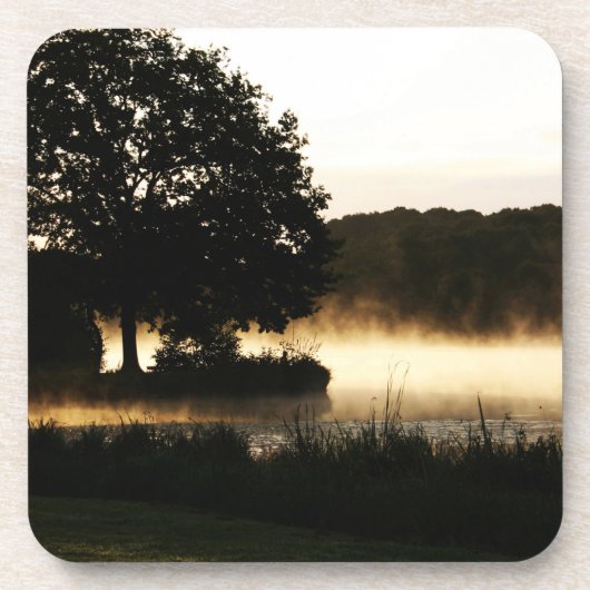 Morning Lake Scene coastercna Bier Onderzetter (Voorkant)