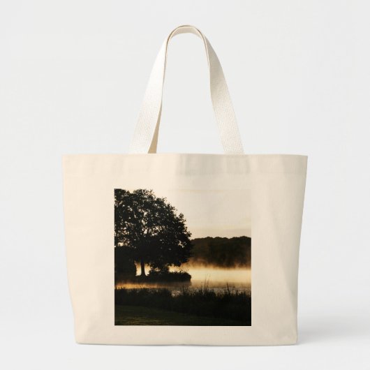 Morning Lake Scene jtcna Grote Tote Bag (Voorkant)