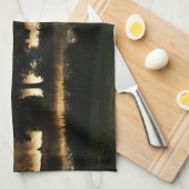 Morning Lake Scene ktcna Theedoek (Quarter Fold)