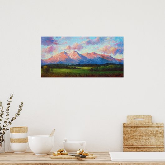 "Morning Light on Mount Shavano"-druk Poster (Keuken)