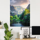 Morning Light Through the Canyon Poster (Thuiskantoor)