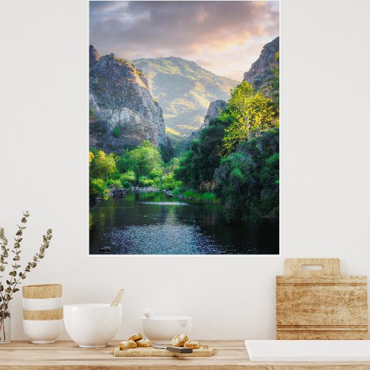 Morning Light Through the Canyon Poster (Keuken)