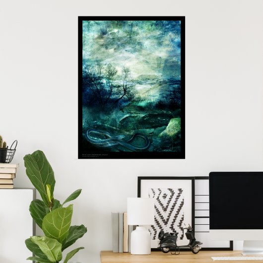 Morning Light van de winter Poster (Thuiskantoor)